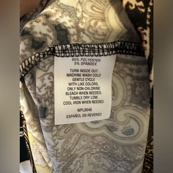 JM collection from Macy’s tunic. Zebra print w beading detail. Medium - Picture 5 of 5